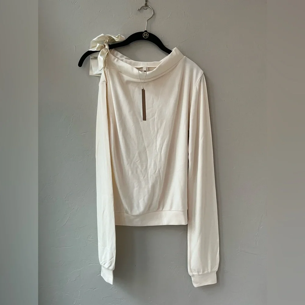 SKIMS CLOUD OFF THE SHOULDER TOP ECRU XS - Picture 2 of 6
